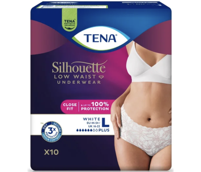 TENA Silhouette Plus Low Waist White L 10ks (balení)