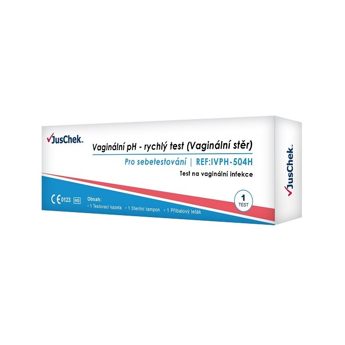 JusChek Vaginální pH rychlý test 1ks (ks)