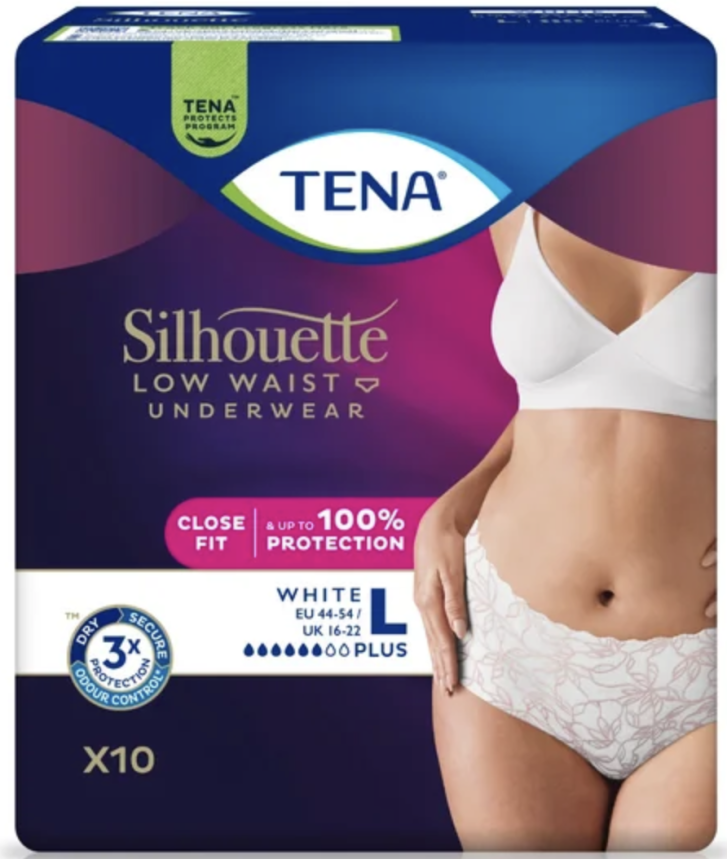 TENA Silhouette Plus Low Waist White L 10ks (balení)