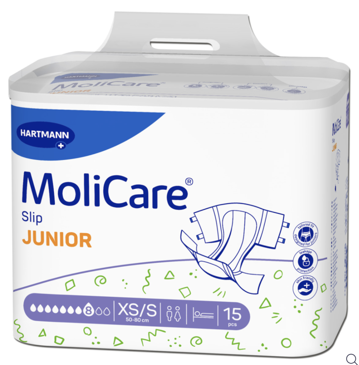 MoliCare Slip JUNIOR 8 kapek XS/S 15ks  (taška)