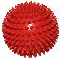 Míč masážní ježek pr. 9 cm - červený 