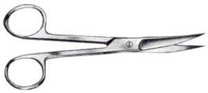 Nůžky chir. zahnuté hrot. 150mm 