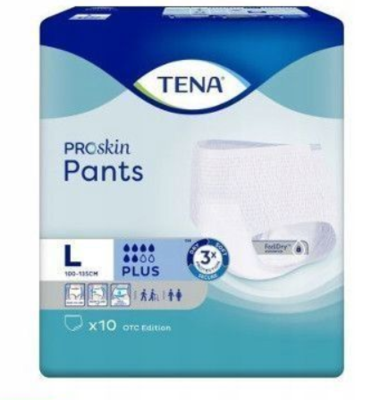 TENA Pants Plus L 10ks navlékací k. 