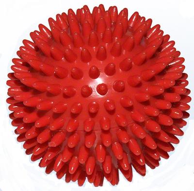 Míč masážní ježek pr. 9 cm - červený  - 1