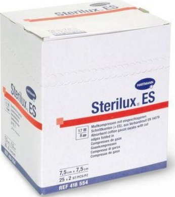 Sterilux ES ster.  7,5x7,5cm - 25x2ks  - 1